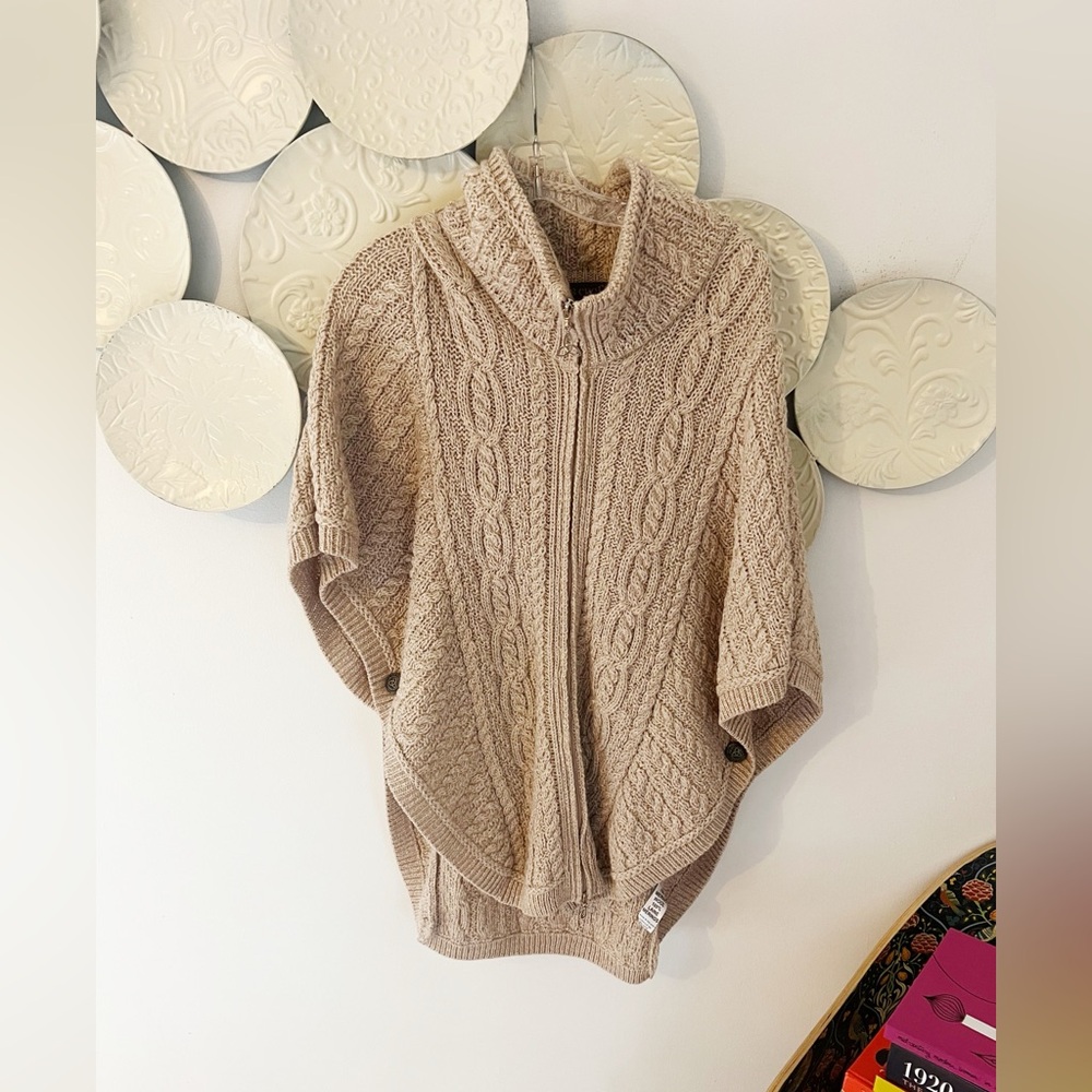S/Med Inis Crafts Merino Wool Cale Sweater - Picture 2 of 6